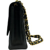 シャネル CHANEL バイアスステッチ チェーンフラップバッグ 8番台 ブラック/ゴールド金具 キャビアスキン レディース ショルダーバッグ