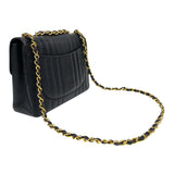 シャネル CHANEL マドモアゼル チェーンフラップバッグ ブラック ゴールド金具 キャビアスキン レディース ショルダーバッグ