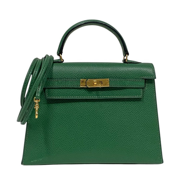 エルメス HERMES ミニミニケリー15 〇V刻 バンブー ゴールド金具 クシュベル レディース ショルダーバッグ