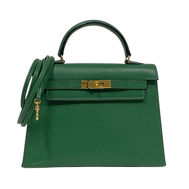 エルメス HERMES ミニミニケリー15 〇V刻 バンブー ゴールド金具 クシュベル レディース ショルダーバッグ