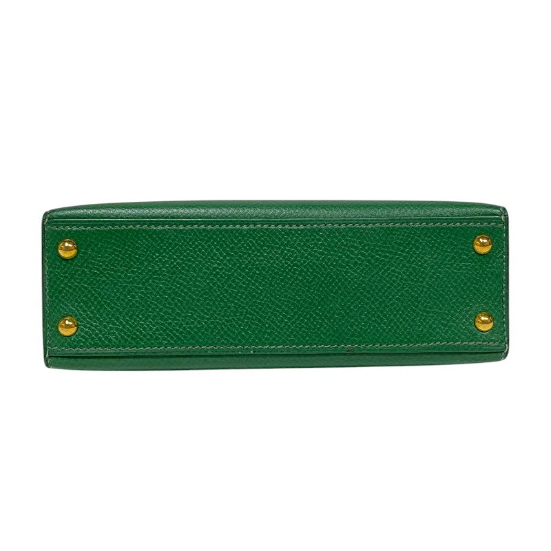 エルメス HERMES ミニミニケリー15 〇V刻 バンブー ゴールド金具 クシュベル レディース ショルダーバッグ
