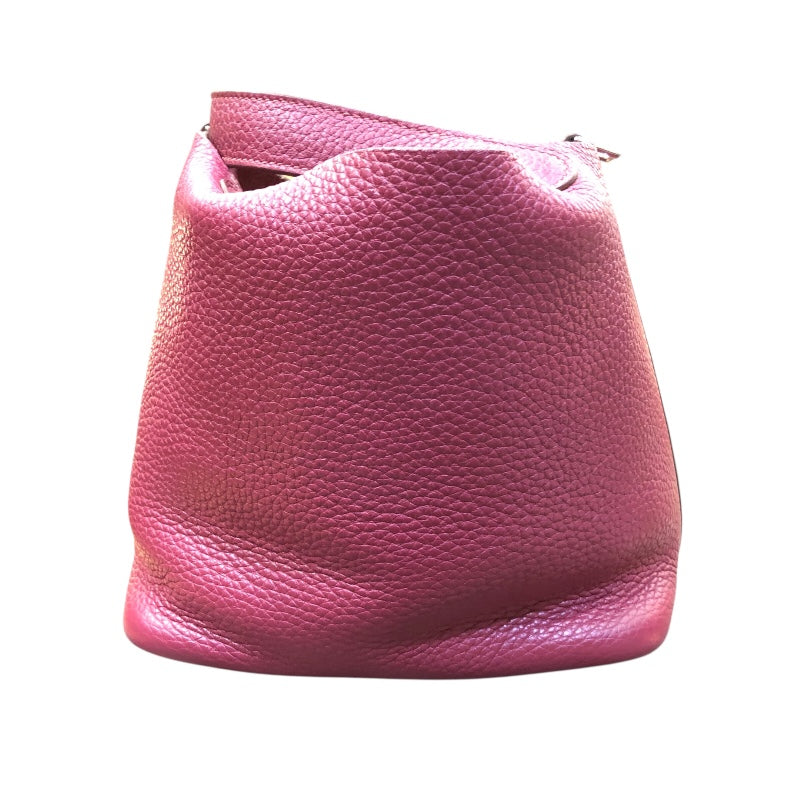 エルメス HERMES ピコタンロックPM T刻 ルビー/シルバー金具 トリヨン レディース ハンドバッグ