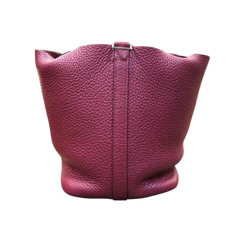 エルメス HERMES ピコタンロックPM T刻 ルビー/シルバー金具 トリヨン レディース ハンドバッグ