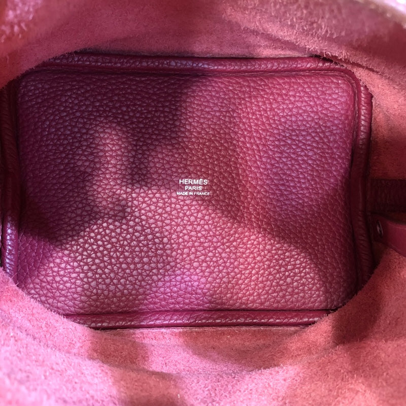 エルメス HERMES ピコタンロックPM T刻 ルビー/シルバー金具 トリヨン レディース ハンドバッグ