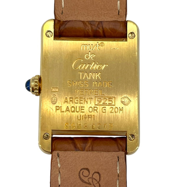 カルティエ Cartier マストタンク SM W1008354 アイボリー SV/GF クオーツ レディース 腕時計