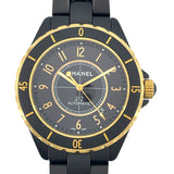 シャネル CHANEL J12 キャリバー3125 42MM H2918 ブラック YG/SS 自動巻き メンズ 腕時計