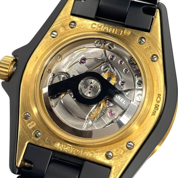 シャネル CHANEL J12 キャリバー3125 42MM H2918 ブラック YG/SS 自動巻き メンズ 腕時計