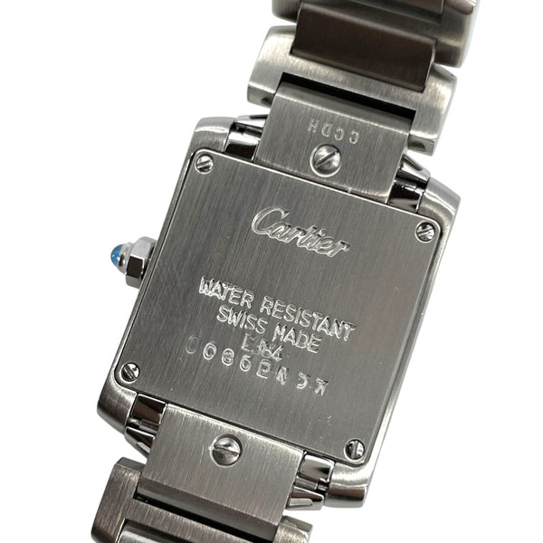 カルティエ Cartier タンクフランセーズ SM W51008Q3 アイボリー SS クオーツ レディース 腕時計