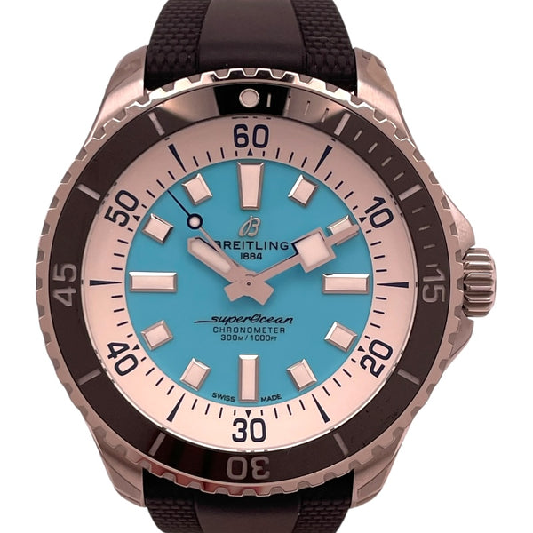 ブライトリング BREITLING スーパーオーシャン オートマティック 44mm A17376 ブルー SS 自動巻き メンズ 腕時計
