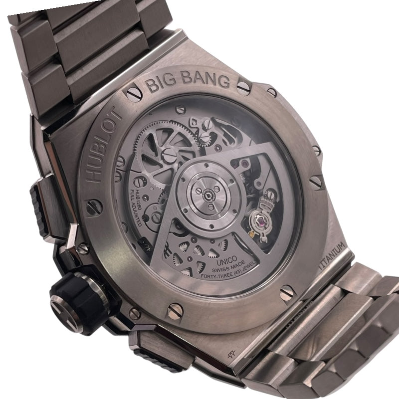 ウブロ HUBLOT ビッグバン インテグラル チタニウム 451.NX.1170.NX スケルトン チタン 自動巻き メンズ 腕時計
