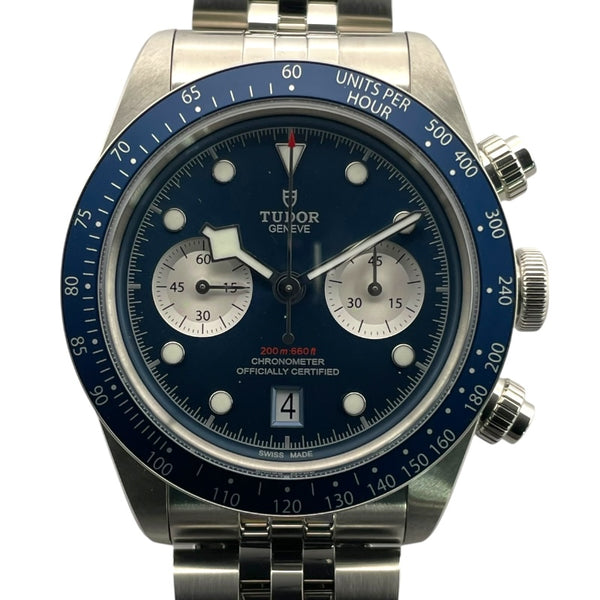 チューダー/チュードル TUDOR ブラックベイ クロノ チューダーブティック限定モデル 79360B ブルー SS 自動巻き メンズ 腕時計