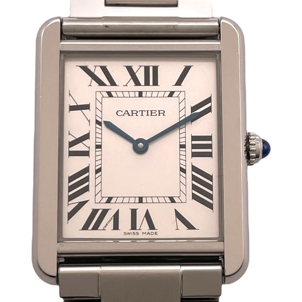 カルティエ Cartier タンクソロ　LM W5200014 シルバー SS クオーツ メンズ 腕時計