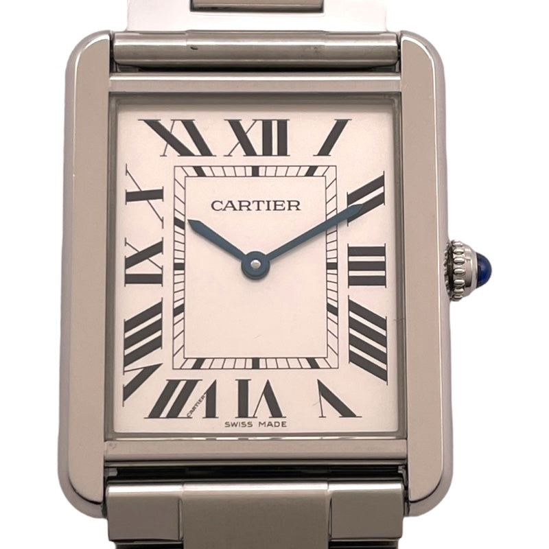カルティエ Cartier タンクソロ　LM W5200014 シルバー SS クオーツ メンズ 腕時計