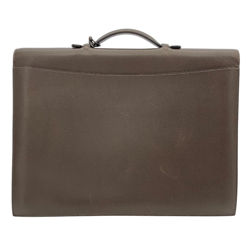 エルメス HERMES サックアデペッシュ41 □M刻 ショコラ SV金具 トゴ メンズ ブリーフケース