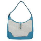 エルメス HERMES トリム31 □B刻 ブルージーン SV金具 トワルアッシュ/トリヨン レディース ショルダーバッグ