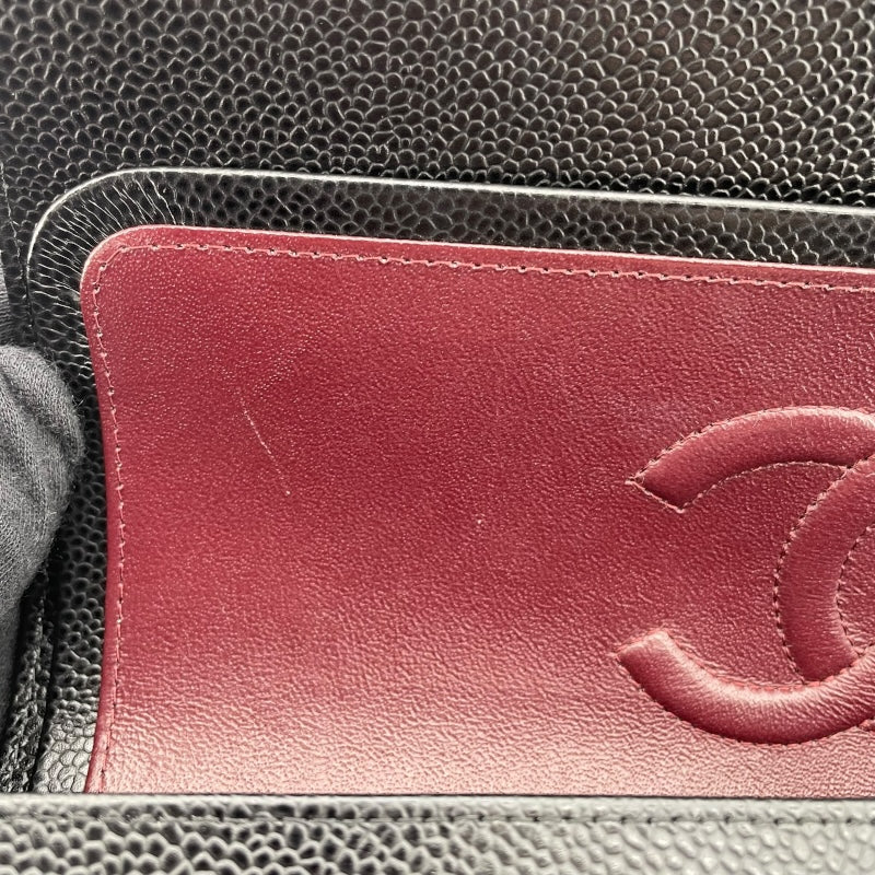 シャネル CHANEL マトラッセ25 A01112 26番台 ブラック キャビアスキン レディース ショルダーバッグ