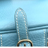 エルメス HERMES インターシティ □D刻 ブルージーン SV金具 トリヨン レディース ハンドバッグ