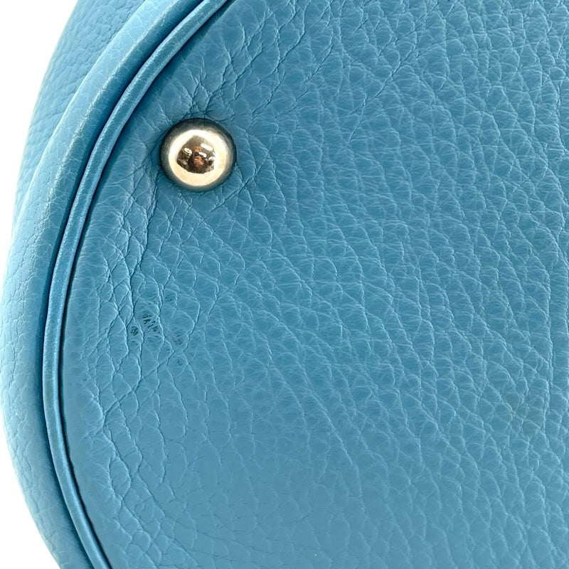 エルメス HERMES インターシティ □D刻 ブルージーン SV金具 トリヨン レディース ハンドバッグ