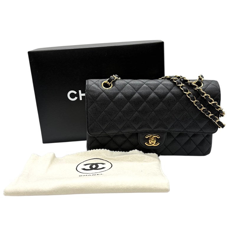 シャネル CHANEL マトラッセ25 A01112 ブラック ゴールド金具 キャビア レディース ショルダーバッグ