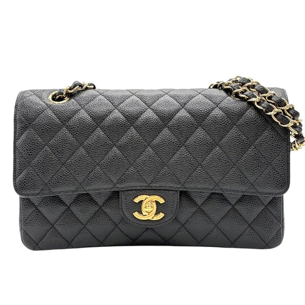 シャネル CHANEL マトラッセ25 A01112 ブラック ゴールド金具 キャビア レディース ショルダーバッグ