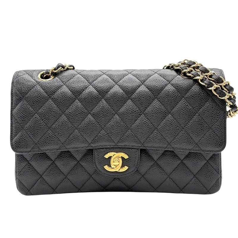 シャネル CHANEL マトラッセ25 A01112 ブラック ゴールド金具 キャビア レディース ショルダーバッグ