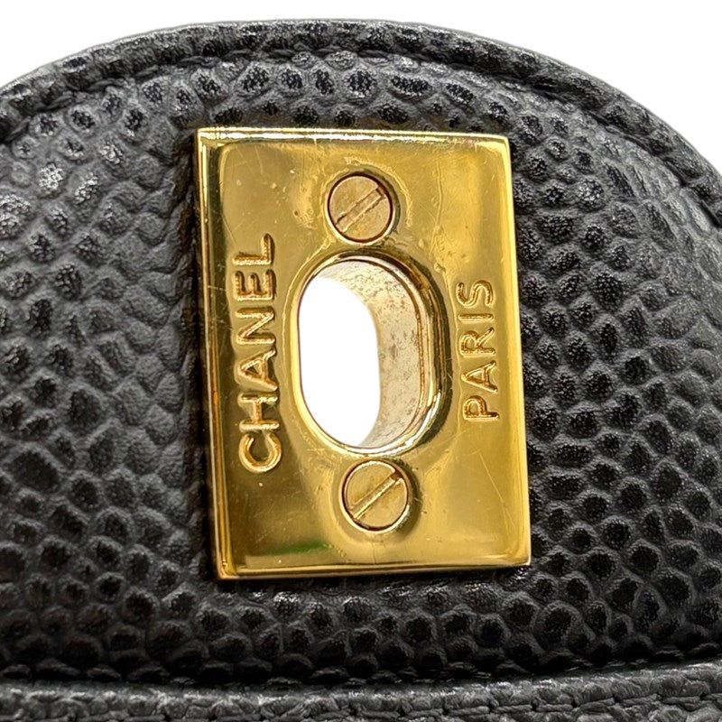 シャネル CHANEL マトラッセ25 A01112 ブラック ゴールド金具 キャビア レディース ショルダーバッグ