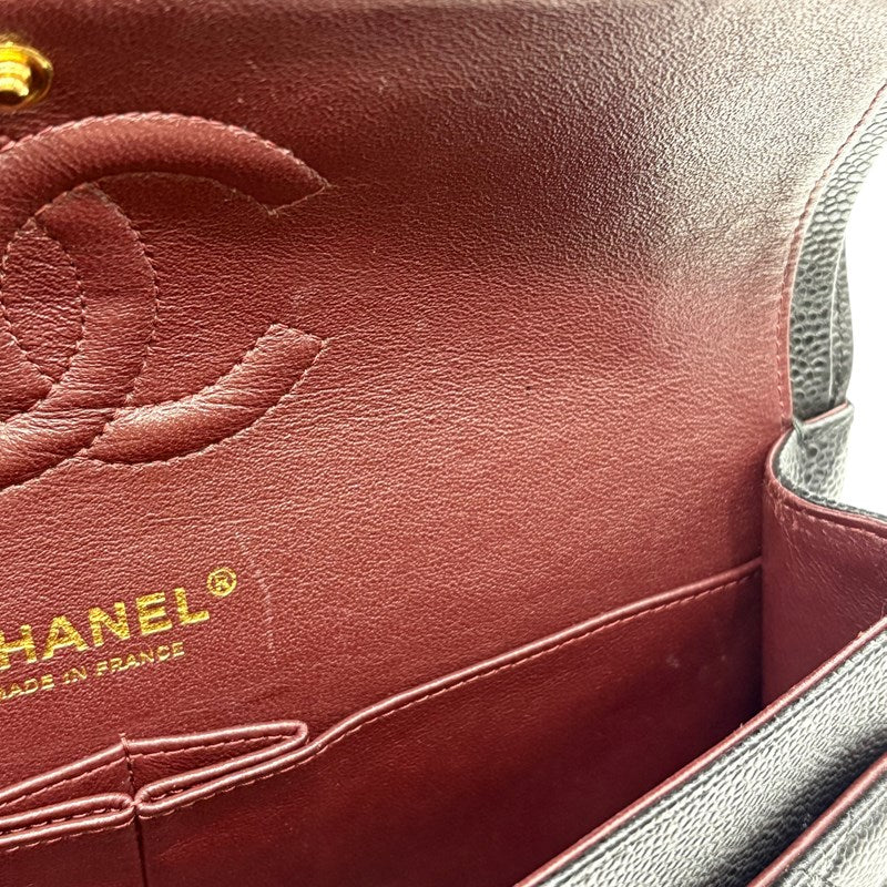 シャネル CHANEL マトラッセ25 A01112 ブラック ゴールド金具 キャビア レディース ショルダーバッグ