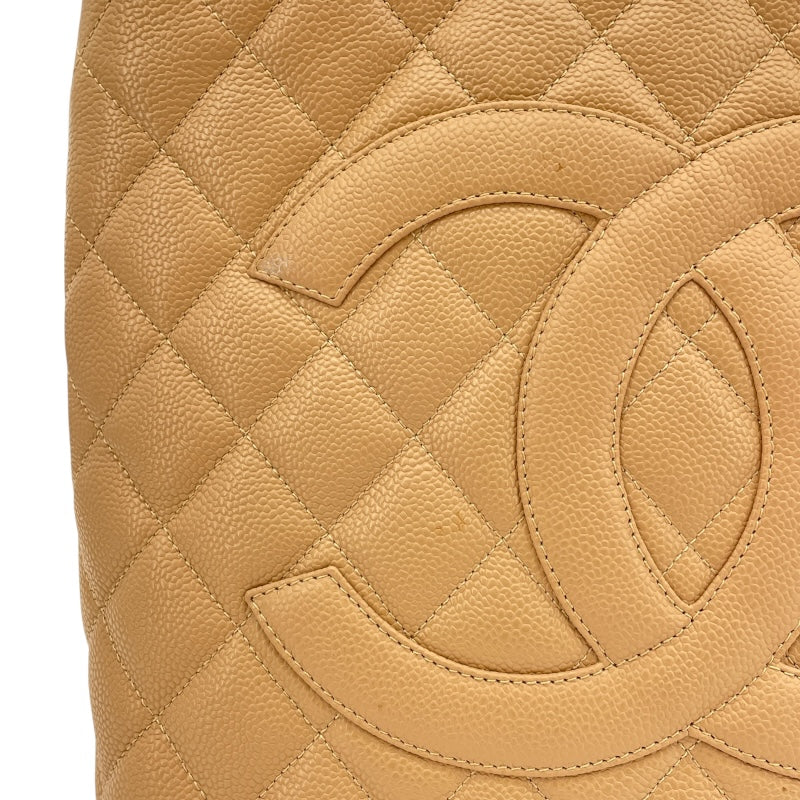 シャネル CHANEL 復刻トート A01804 11番台 ベージュ GD金具 キャビアスキン レディース トートバッグ