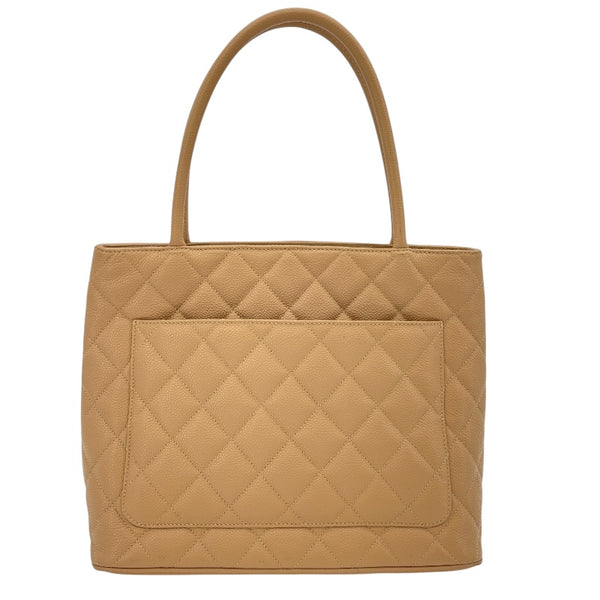シャネル CHANEL 復刻トート A01804 11番台 ベージュ GD金具 キャビアスキン レディース トートバッグ