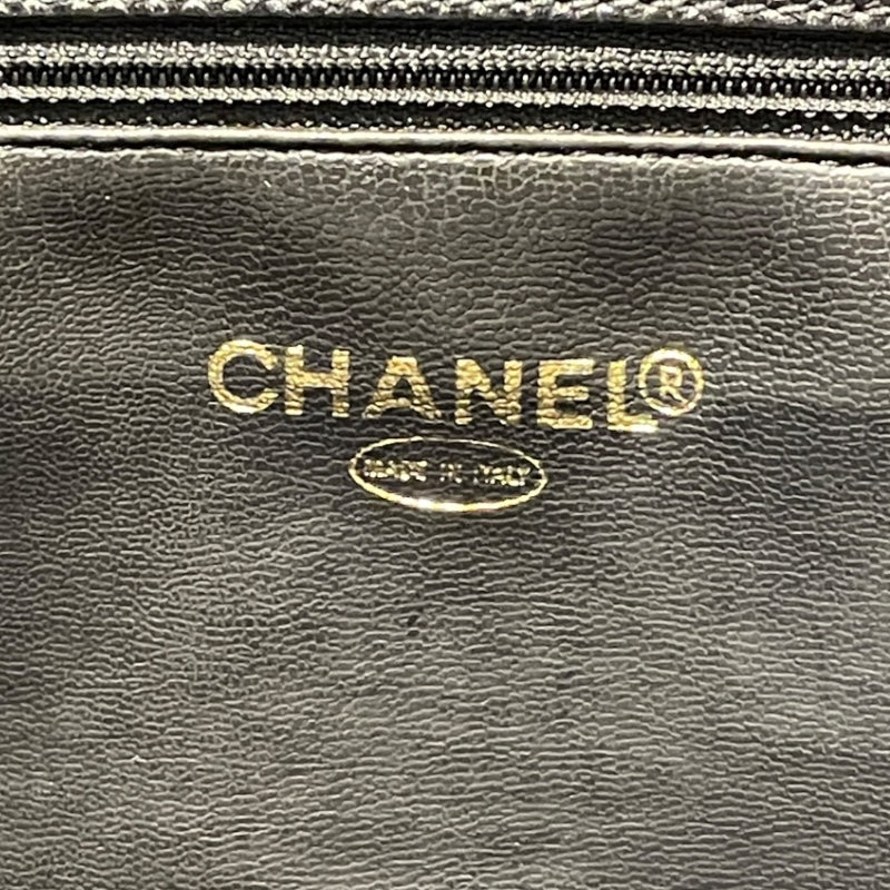 シャネル CHANEL ココマークチェーントート ブラック/ゴールド金具 キャビア レディース トートバッグ