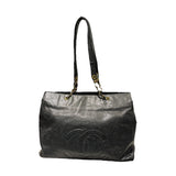 シャネル CHANEL ココマークチェーントート ブラック/ゴールド金具 キャビア レディース トートバッグ