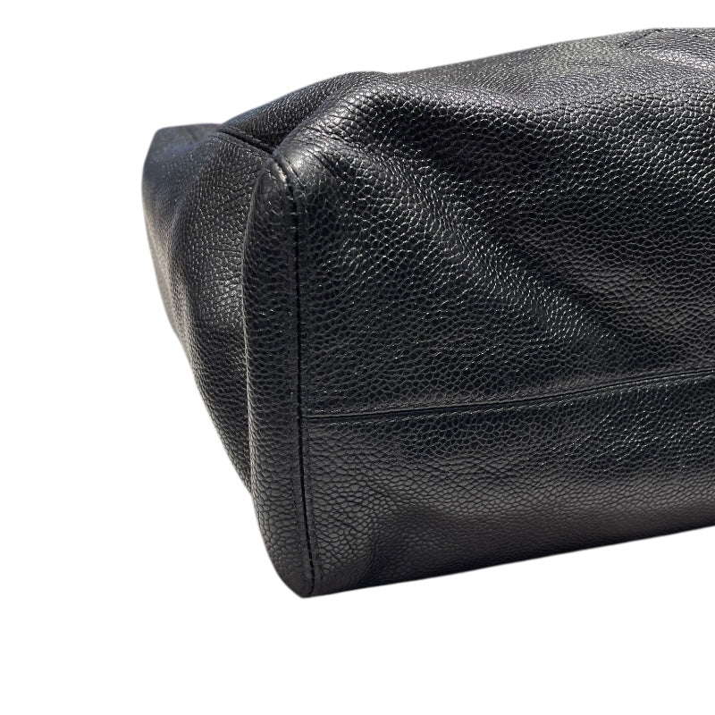 シャネル CHANEL ココマークチェーントート ブラック/ゴールド金具 キャビア レディース トートバッグ