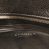 シャネル CHANEL 復刻トート A01804 ブラック　シルバー金具 キャビア レディース ハンドバッグ