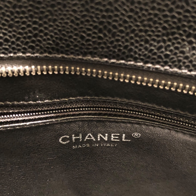 シャネル CHANEL 復刻トート A01804 ブラック　シルバー金具 キャビア レディース ハンドバッグ