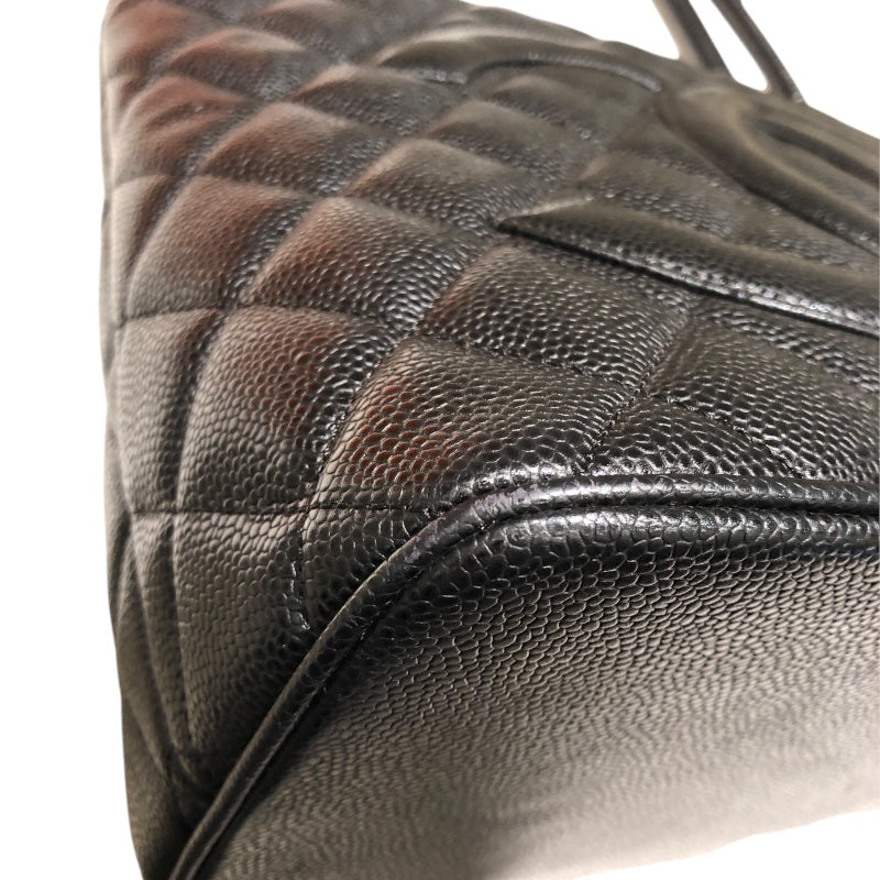 シャネル CHANEL 復刻トート A01804 ブラック　シルバー金具 キャビア レディース ハンドバッグ