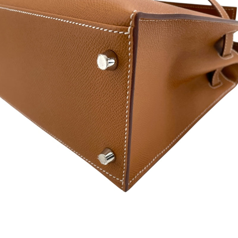 エルメス HERMES ケリー28 外縫い U刻 ゴールド SV金具 エプソン レディース ハンドバッグ
