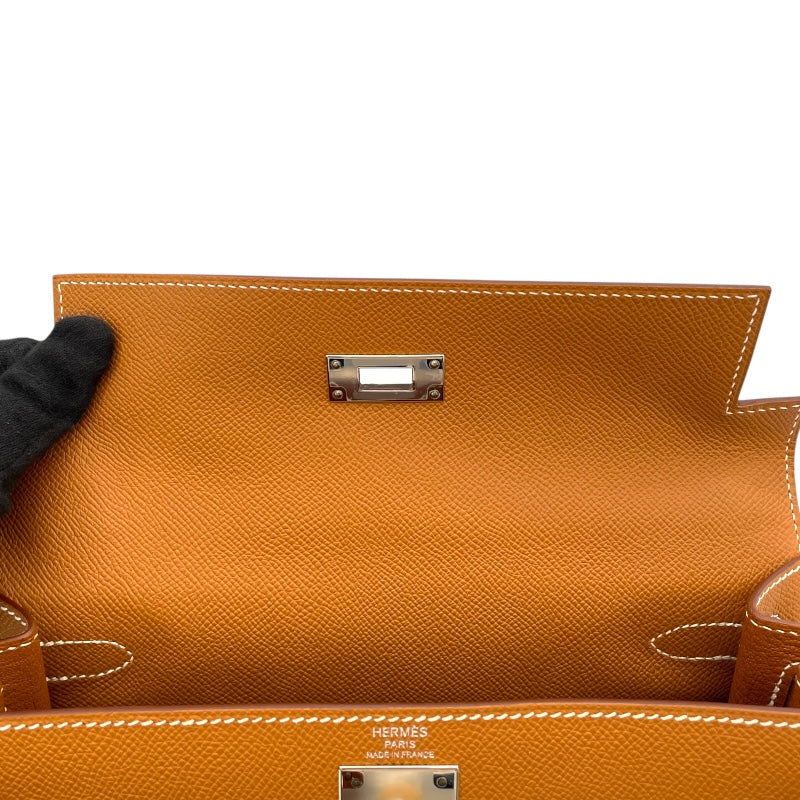エルメス HERMES ケリー28 外縫い U刻 ゴールド SV金具 エプソン レディース ハンドバッグ