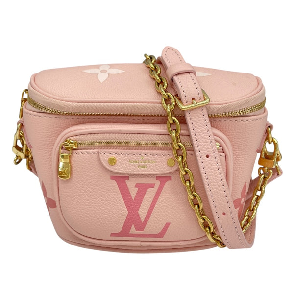 ルイ・ヴィトン LOUIS VUITTON ミニ バムバッグ M82347 ピンク モノグラム・アンプラント レディース ショルダーバッグ