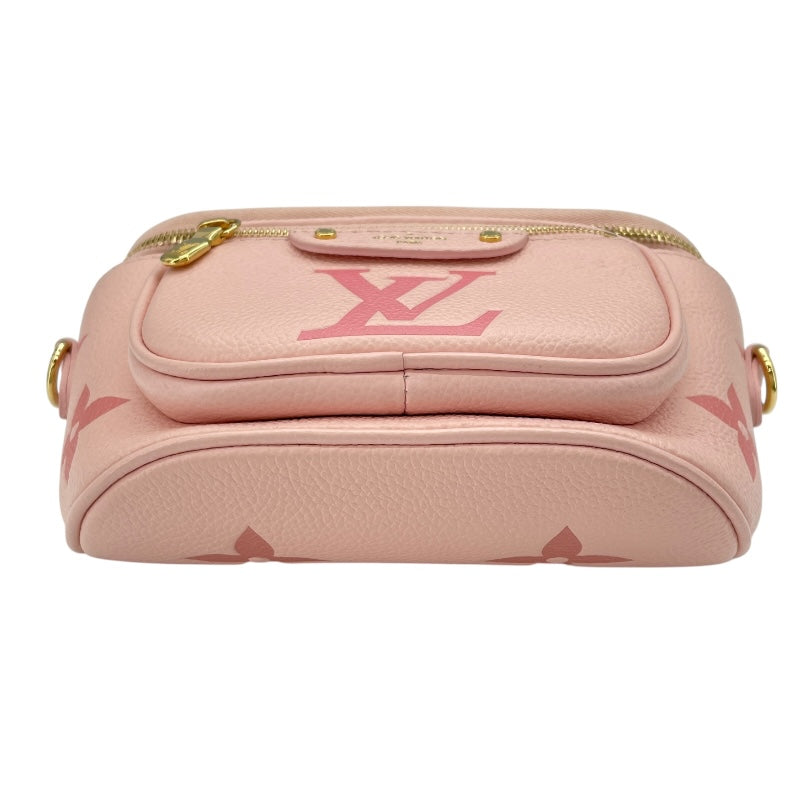 ルイ・ヴィトン LOUIS VUITTON ミニ バムバッグ M82347 ピンク モノグラム・アンプラント レディース ショルダーバッグ