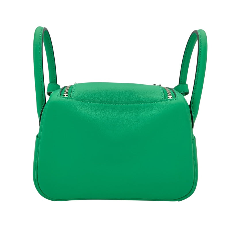 HERMES 緑 ストラップ 箱付き エルメス エルメス HERMES リンディミニ ヴェルソ Z刻 ミント・ヴェールボス