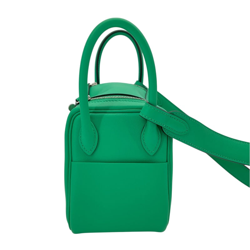 エルメス HERMES リンディミニ ヴェルソ Z刻 ミント・ヴェールボスフォール SV金具 スイフト レディース ショルダーバッグ