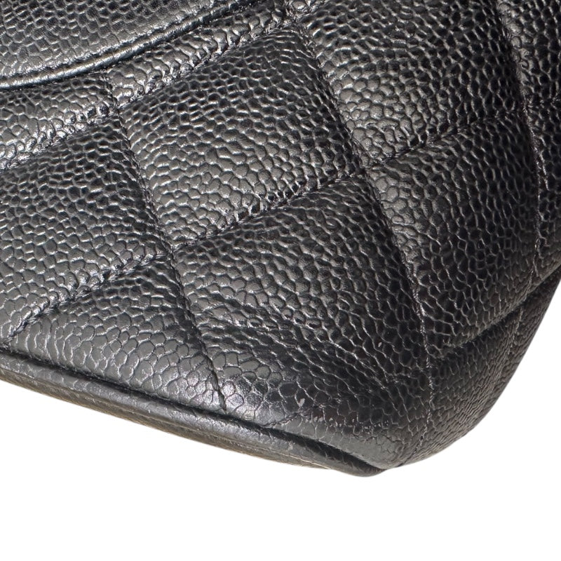 シャネル CHANEL 復刻トート A01804 ブラック キャビアスキン レディース ハンドバッグ