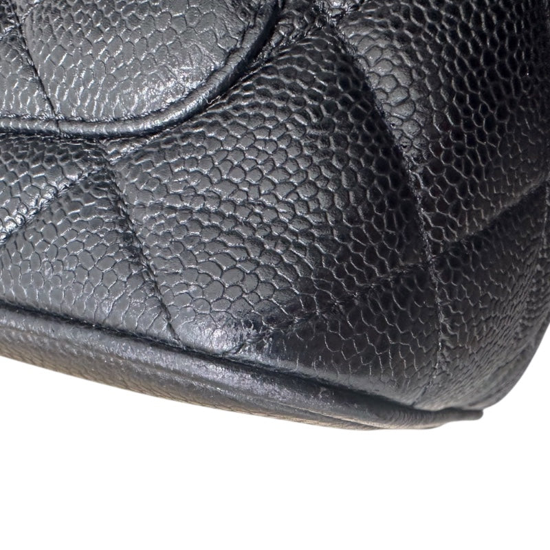 シャネル CHANEL 復刻トート A01804 ブラック キャビアスキン レディース ハンドバッグ