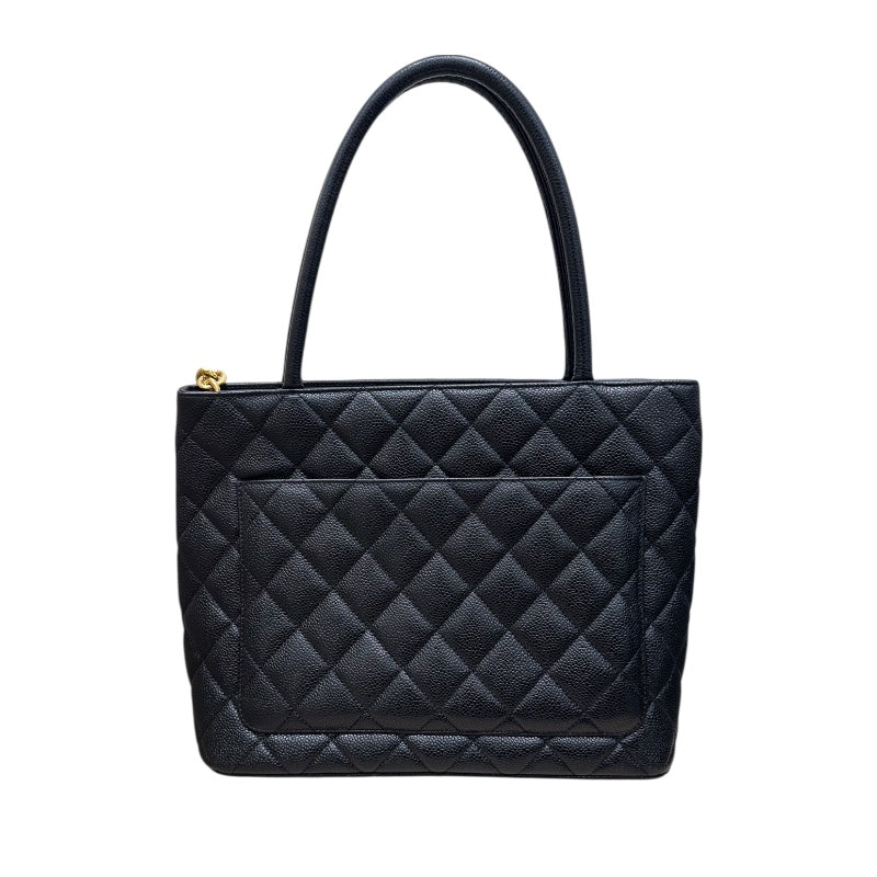 シャネル CHANEL 復刻トート A01804 ブラック キャビアスキン レディース ハンドバッグ