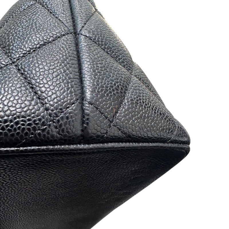 シャネル CHANEL 復刻トート A01804 ブラック キャビアスキン レディース ハンドバッグ