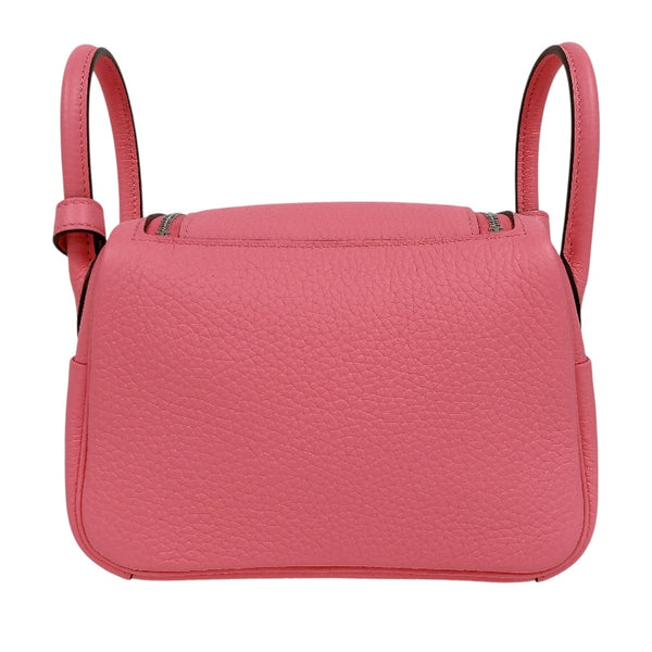 エルメス HERMES リンディミニ W刻印　(2024年製) ローズアザレ シルバー金具 トリヨンクレマンス レディース ショルダーバッグ