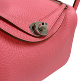 エルメス HERMES リンディミニ W刻印　(2024年製) ローズアザレ シルバー金具 トリヨンクレマンス レディース ショルダーバッグ