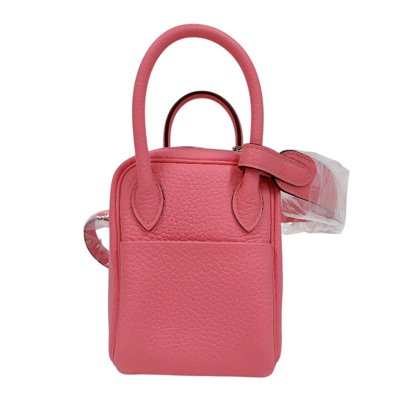 エルメス HERMES リンディミニ W刻印　(2024年製) ローズアザレ シルバー金具 トリヨンクレマンス レディース ショルダーバッグ