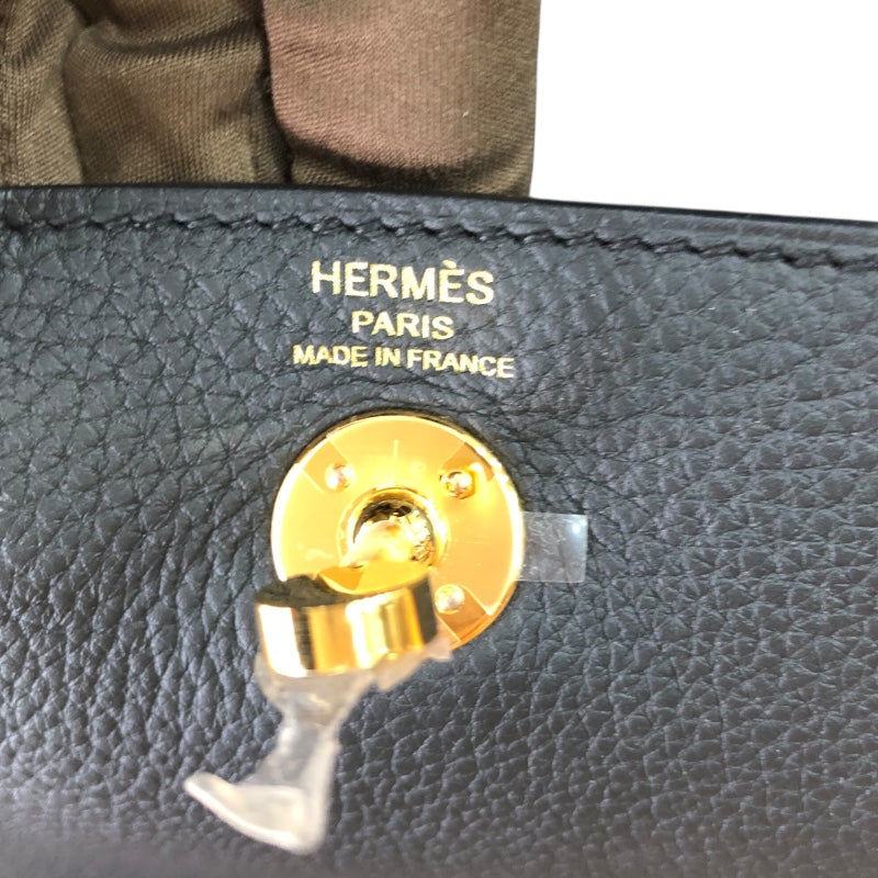 エルメス HERMES リンディ ミニ K刻 ブラック　ゴールド金具 トリヨン レディース ショルダーバッグ