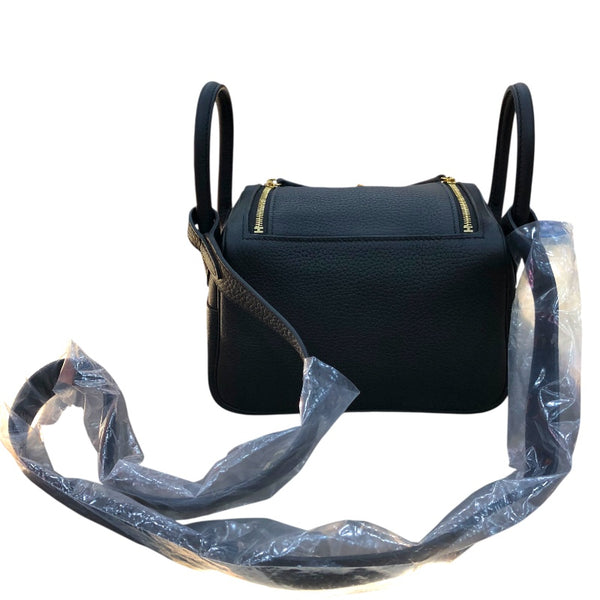 エルメス HERMES リンディ ミニ K刻 ブラック　ゴールド金具 トリヨン レディース ショルダーバッグ